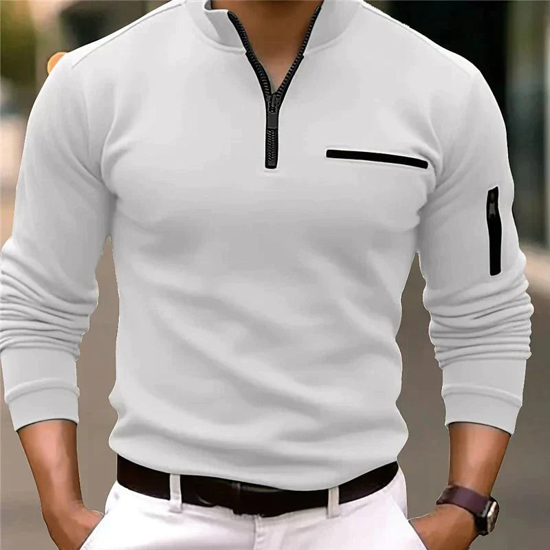 Pull pour homme Ason avec fermeture éclair courte
