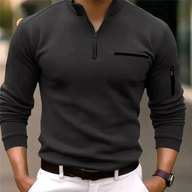 Pull pour homme Ason avec fermeture éclair courte