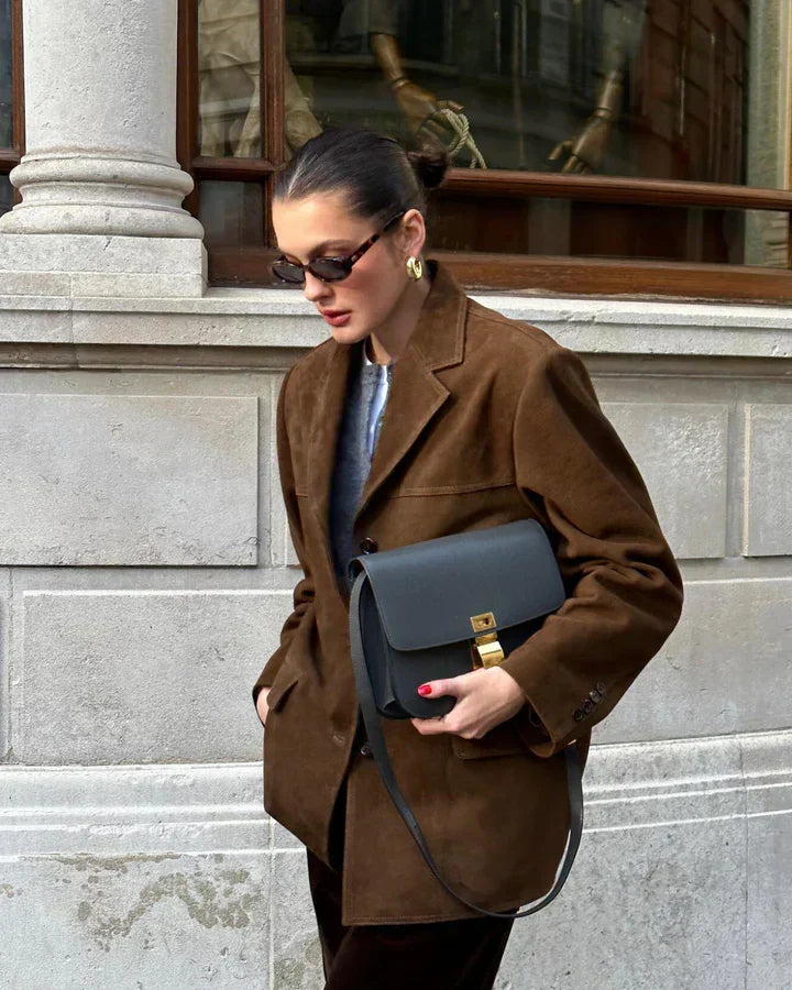 Avelena : Blazer classique en daim