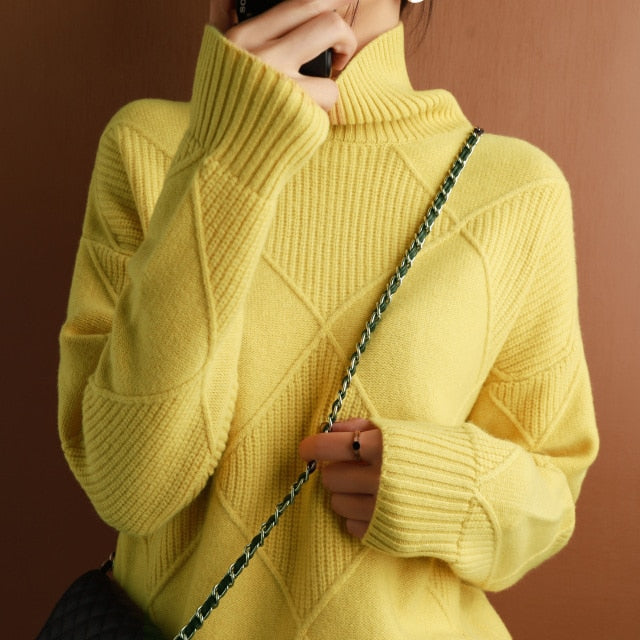 Berg-Feldt | Sweater - Geometrisches Muster Rollkragenpullover