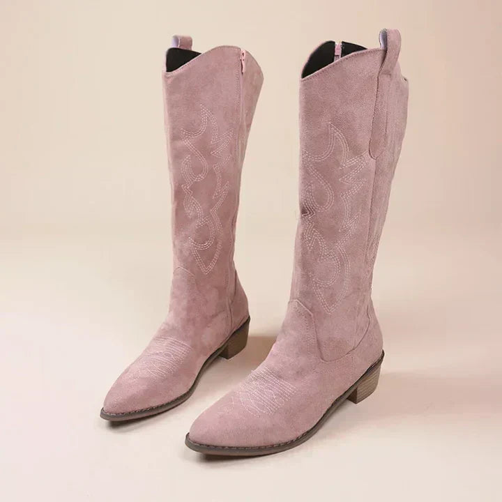Berg-Feldt | Bottes de cowboy brodées pour femmes Talon bas