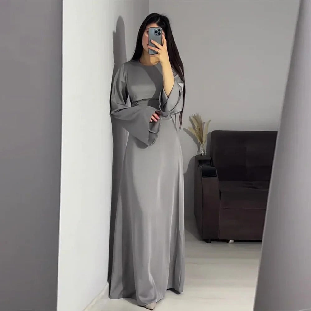 Berg-Feldt | Schickes Damen Maxikleid mit Langen Ärmeln und Tailliertem Schnitt