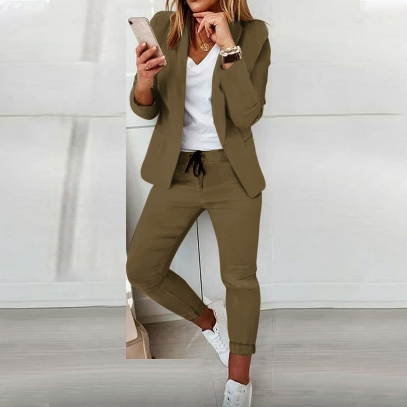 Berg-Feldt | Costume - Blazer élégant à un bouton - Pantalon de jogging à taille élastique