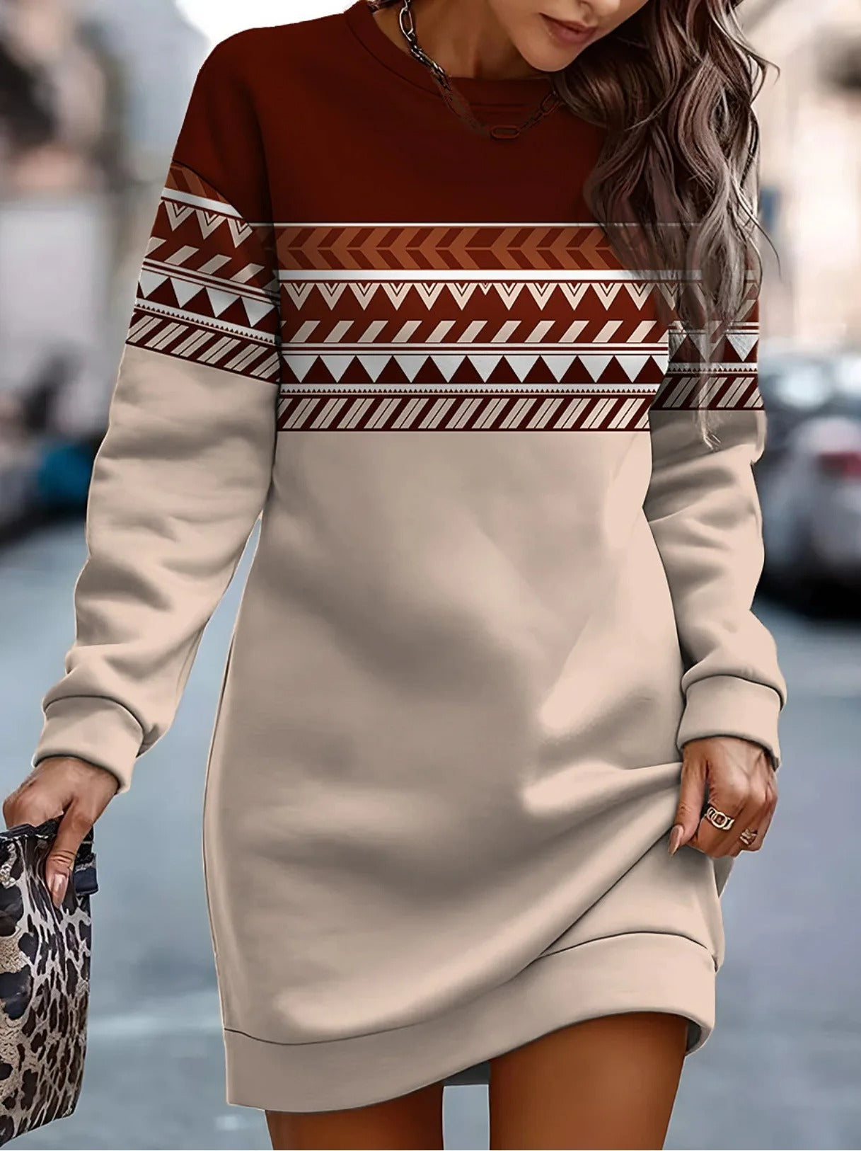 Berg-Feldt | Robe col rond imprimée mode hiver