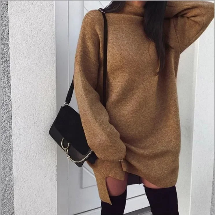 Berg-Feldt | Übergroßes Rollkragen Strickkleid