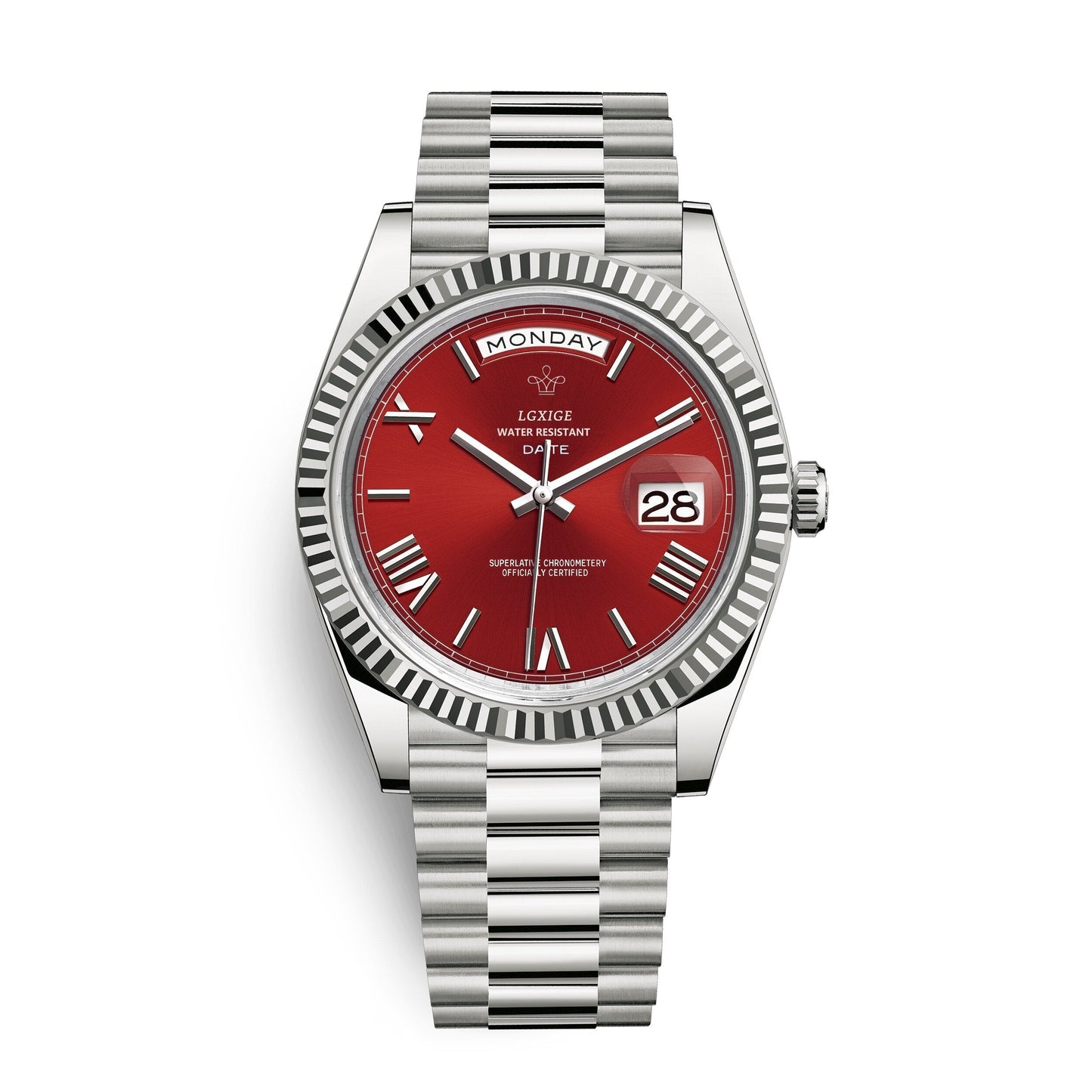 Montre automatique premium berg-feldt avec affichage du jour et de la date