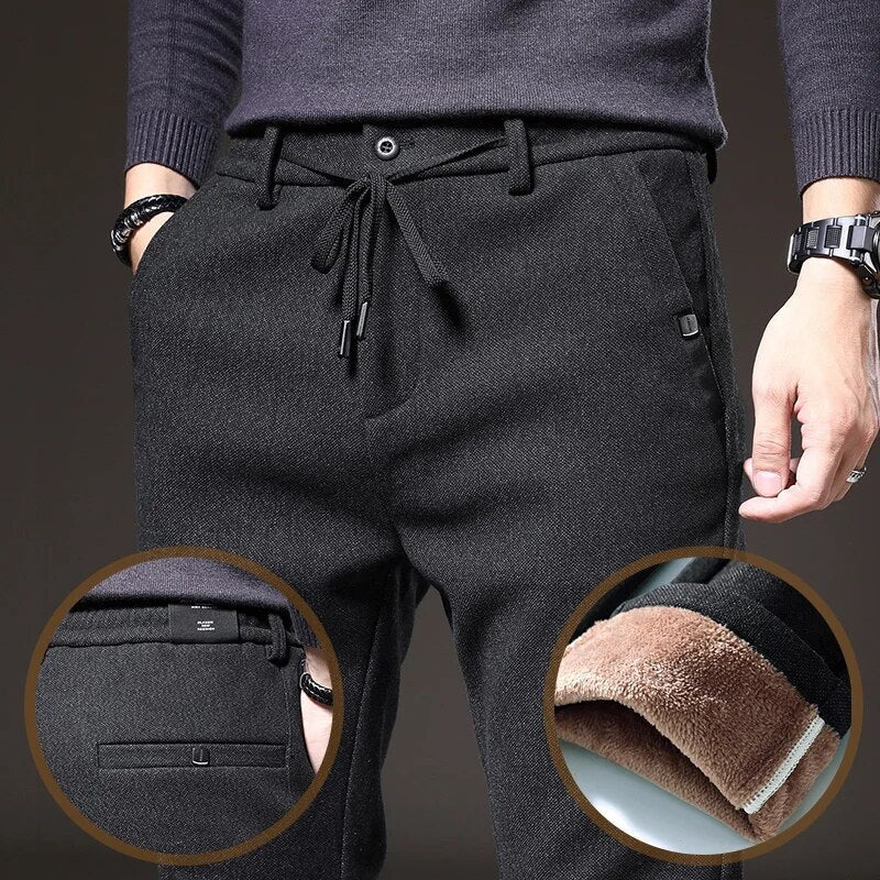 Berg-Feldt | Männer Winter Fleece Warme Casual Hosen