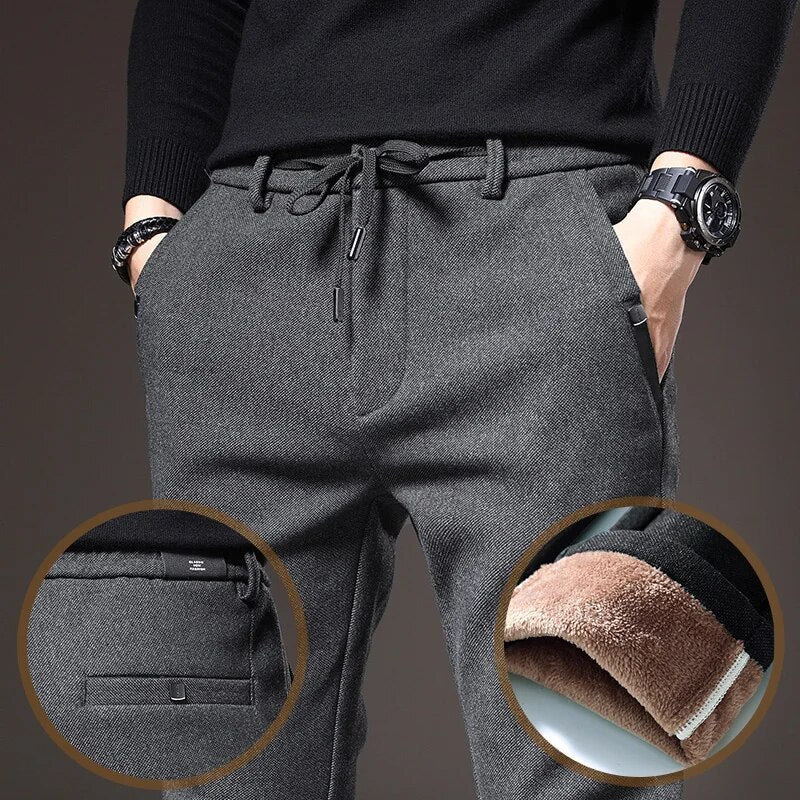 Berg-Feldt | Männer Winter Fleece Warme Casual Hosen