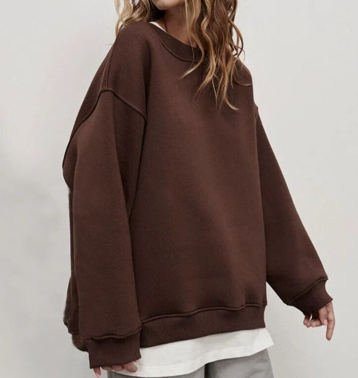 Sweat-shirt basique oversize pour femme par Fudus