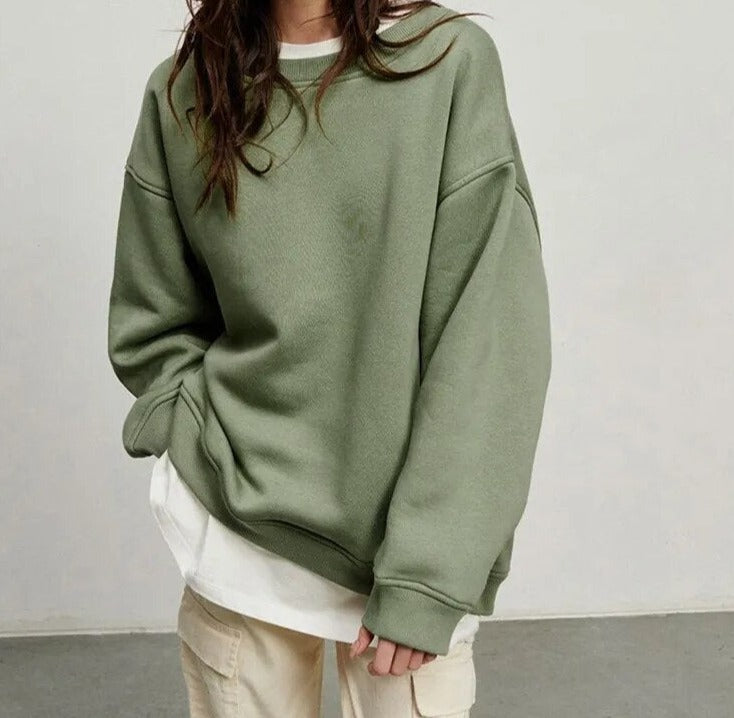 Sweat-shirt basique oversize pour femme par Fudus