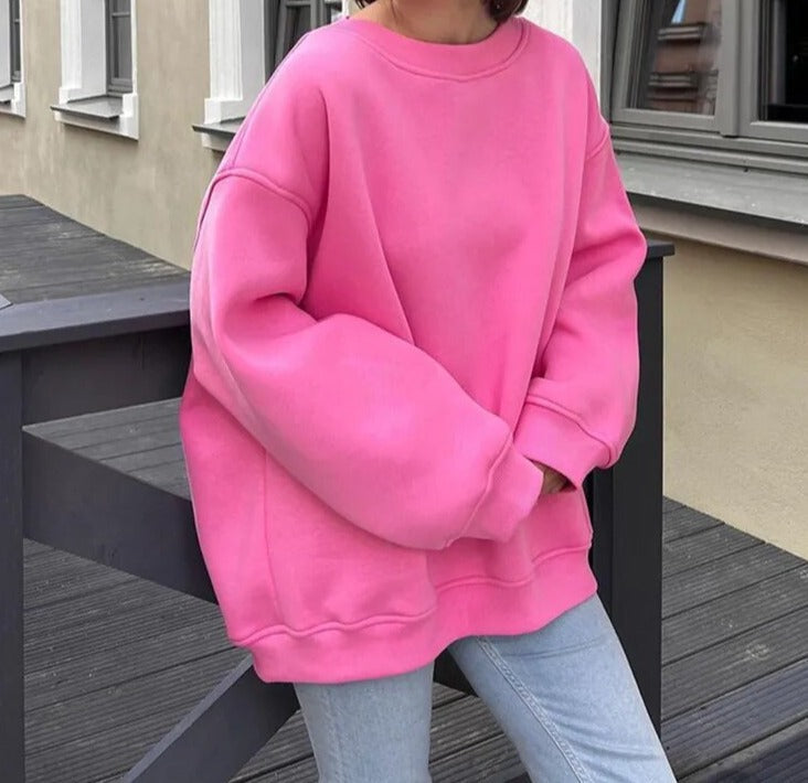 Sweat-shirt basique oversize pour femme par Fudus