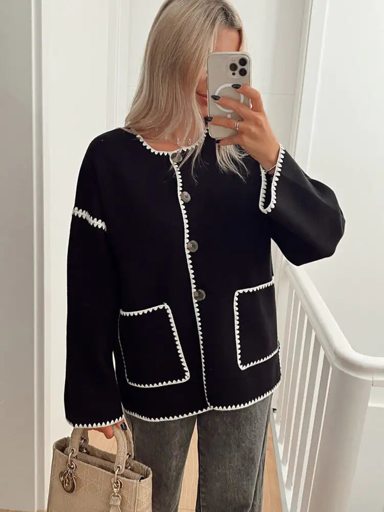 Berg-Feldt | cardigan - Gilet boutonnage contrastant automne