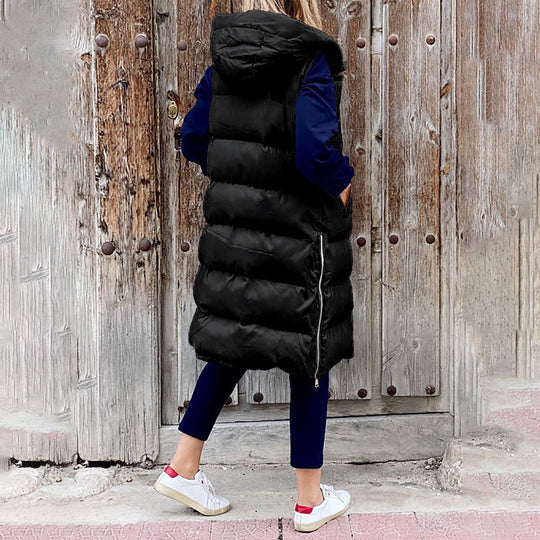 Berg-Feldt | Manteau mi-long sans manches matelassé à capuche pour femme
