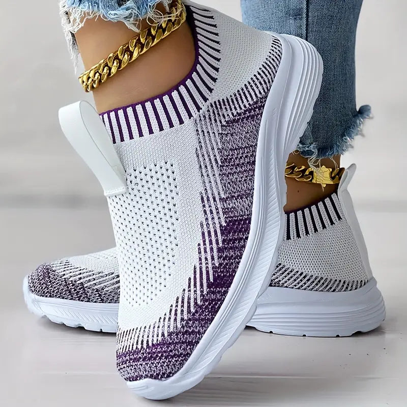 CLAIRE Baskets tricotés pour femmes : Chaussures décontractées élégantes