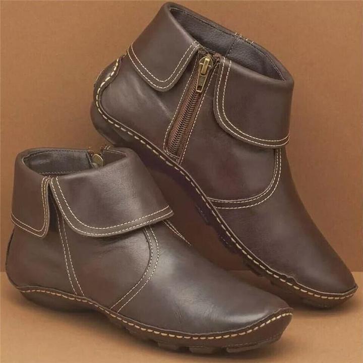 Bottine imperméable Livia en cuir souple doublé