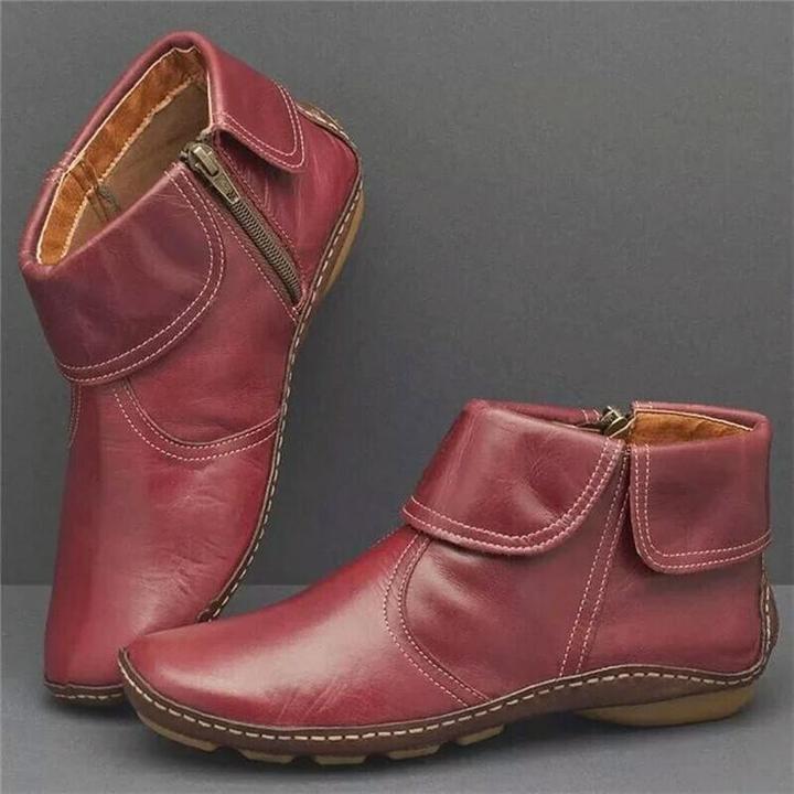 Bottine imperméable Livia en cuir souple doublé