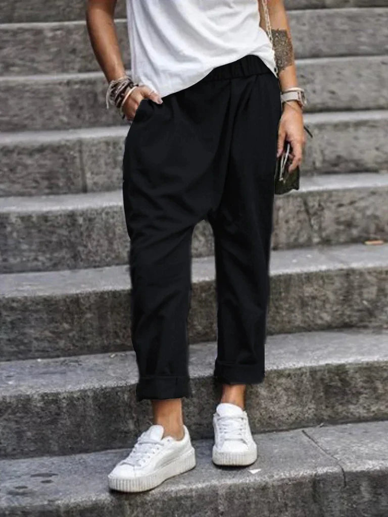 Pantalon en coton et lin par Alarica