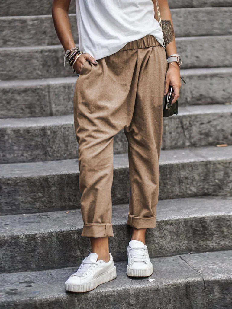 Pantalon en coton et lin par Alarica