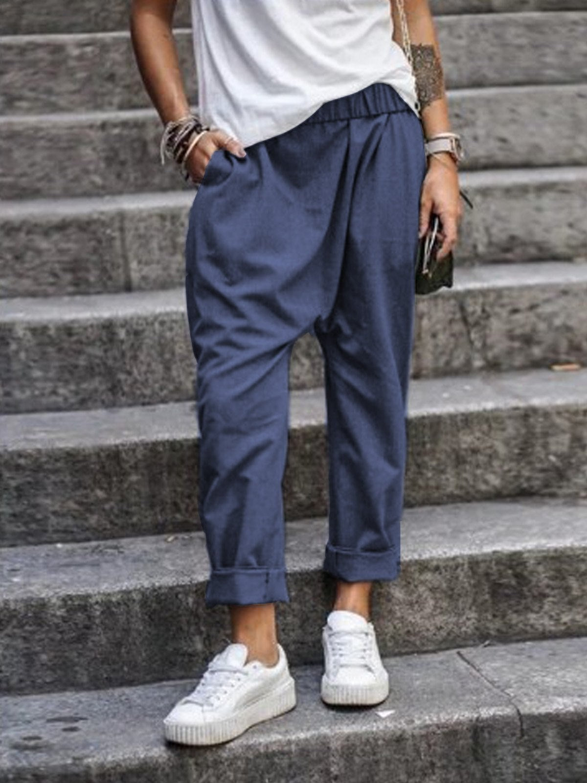 Zora : pantalon ample en lin