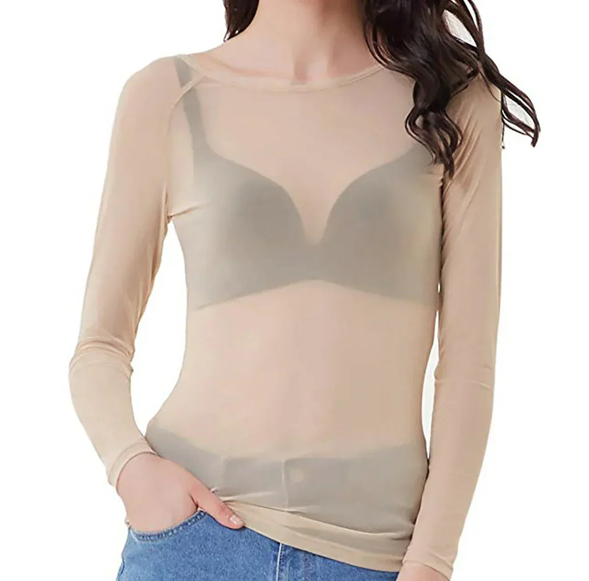 Fudus Langarm-Netzshirt