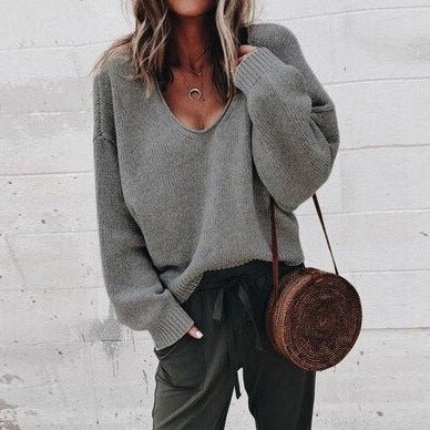 Élégant pull pour femme avec col en V
