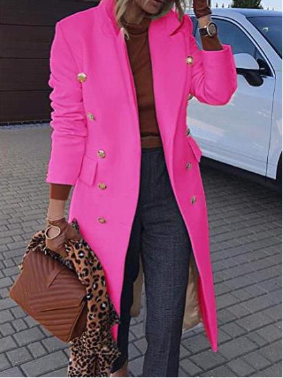 Berg-Feldt | Manteau en laine pour femme avec revers, poche boutonnée et manches longues