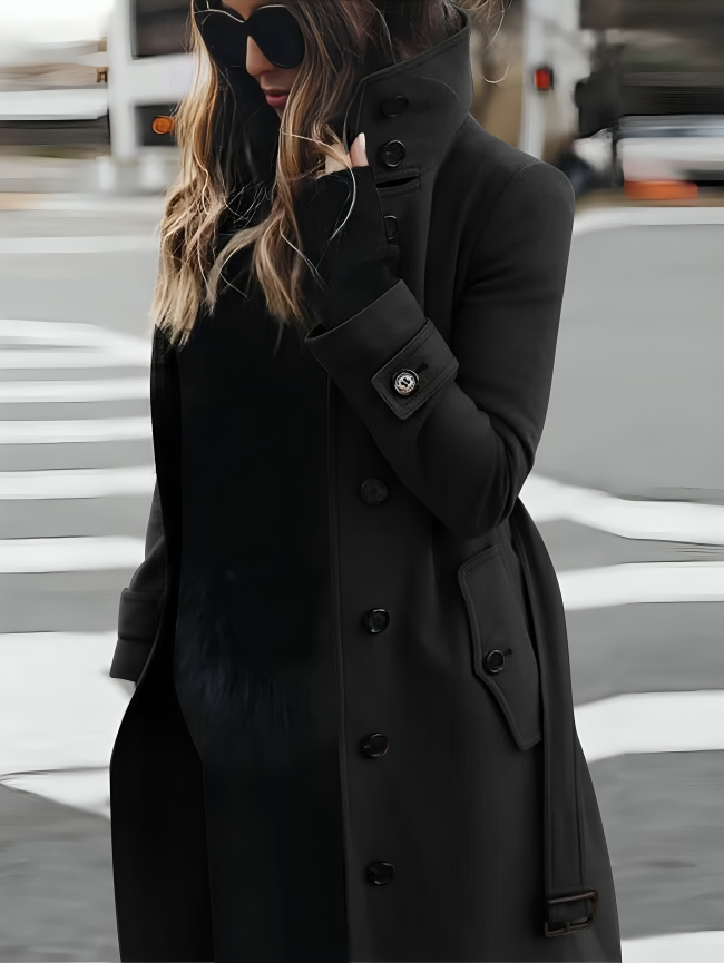 Berg-Feldt | Manteau d'hiver en laine à manches longues et coupe ajustée pour femme