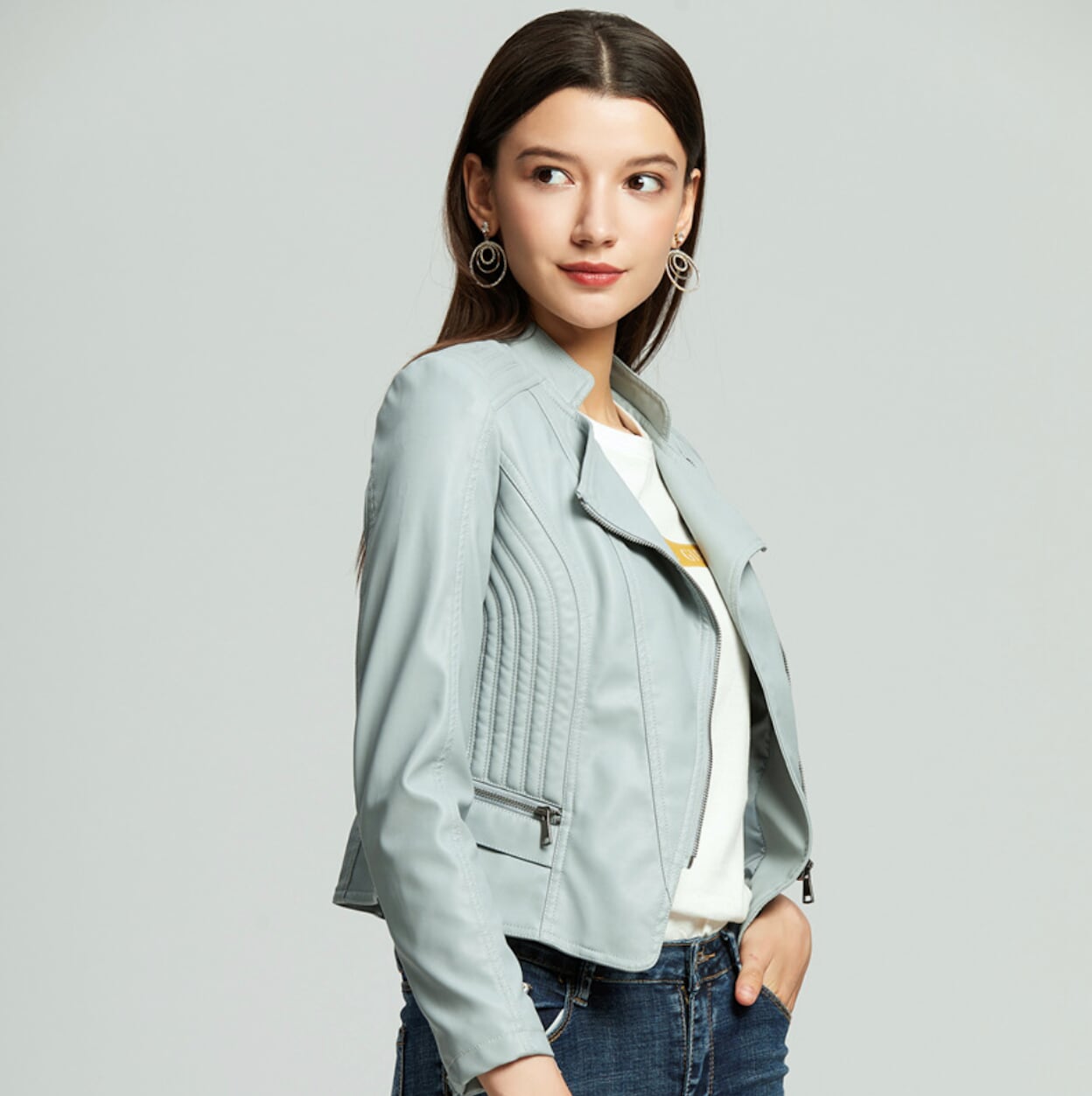 Berg-Feldt | Klassische Bikerjacke Kunstleder Zeitloses Design