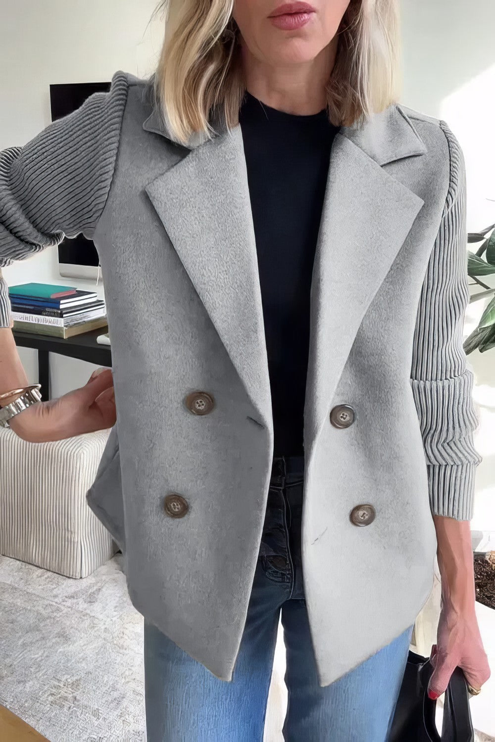 Berg-Feldt | Blazer mit Struktur Doppelreihige Schließung Elegant und Komfortabel