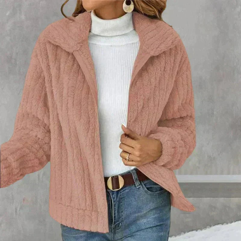 Berg-Feldt | Lässige Plüsch Strickjacke