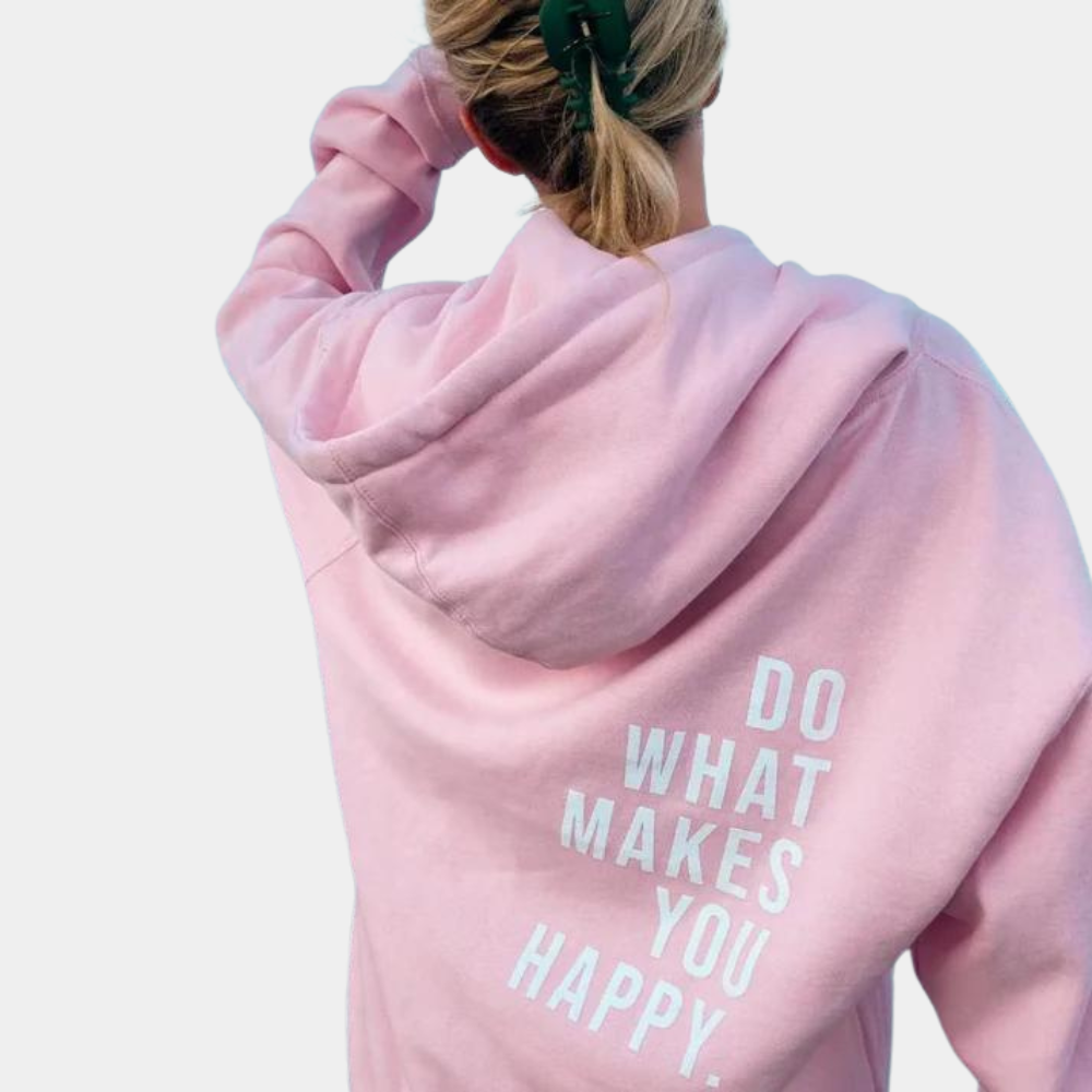 Sophie:  Timeless, warm statement hoodie