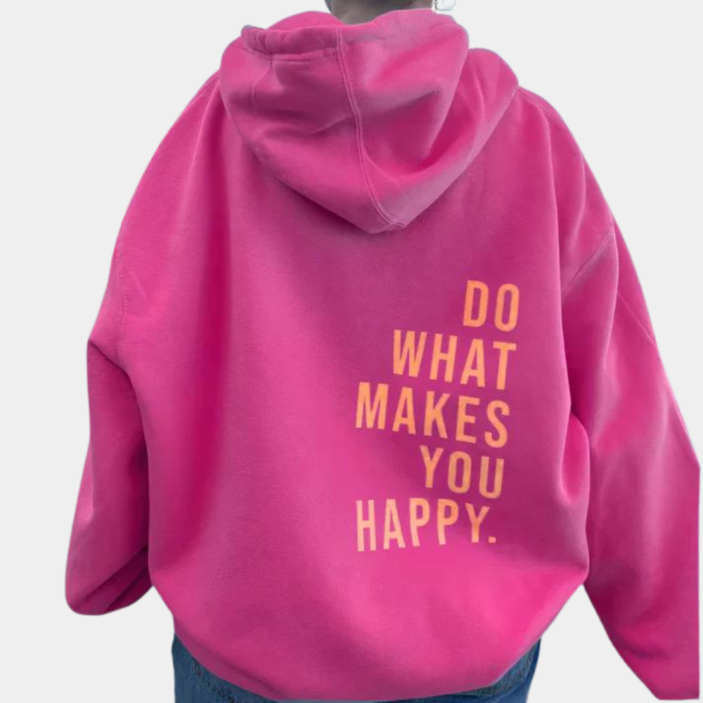 Sophie:  Timeless, warm statement hoodie